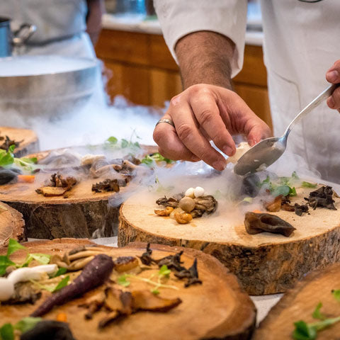 natural wooden plates