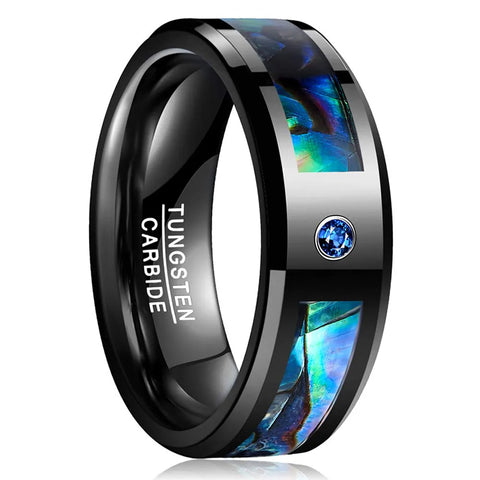 TUNGSTEN Wooden Engagement Ring For Men