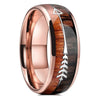 Luxury 8mm Koa Wood Inlay Tungsten Celtic Ring For Men Women Dome Polished Stainless Steel Engagement Ring Men Wedding Jewelry