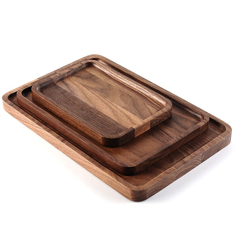 Wooden Kitchen Set Of Trays And Plates