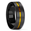 Luxury 8mm Koa Wood Inlay Tungsten Celtic Ring For Men Women Dome Polished Stainless Steel Engagement Ring Men Wedding Jewelry