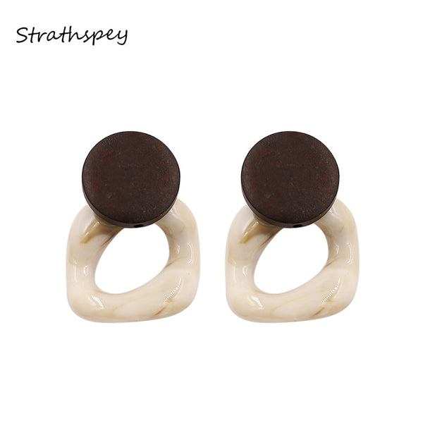 Trendy Wood Earrings