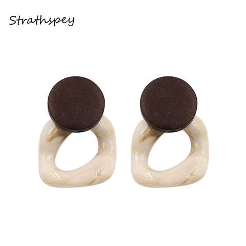 Trendy Wood Earrings
