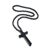 Jesus Christ Cross Necklace With Wood Beads