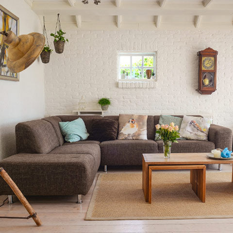 modern wooden interior - clock on wall